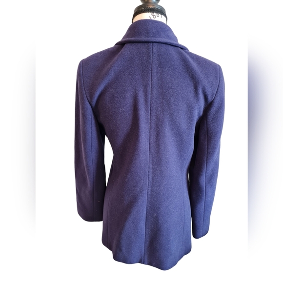 BEAUTIFUL Mallia Purple Soft Lambswool/Angora Single Breasted Pea Coat - Picture 4 of 8